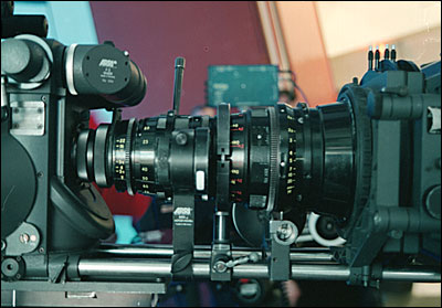 Objektiv på en Arriflex filmkamera