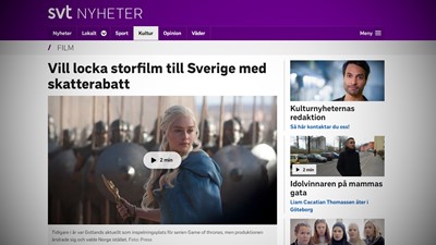 Vill locka storfilm till Sverige med skatterabatt