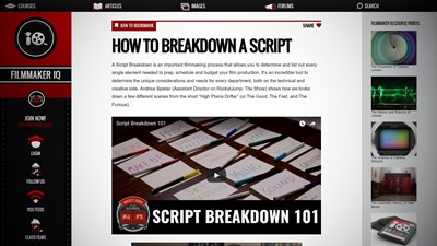 How to Breakdown a Script
