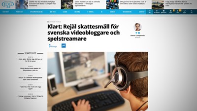 Klart: Rejäl skattesmäll för svenska videobloggare och spelstreamare