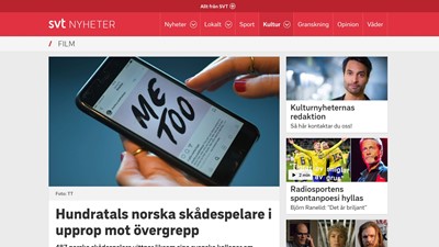 Hundratals norska skådespelare i upprop mot övergrepp