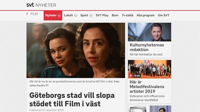 Göteborgs stad vill slopa stödet till Film i väst