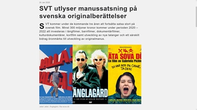 SVT söker ditt filmmanus – få 450 000 kronor för manusutveckling